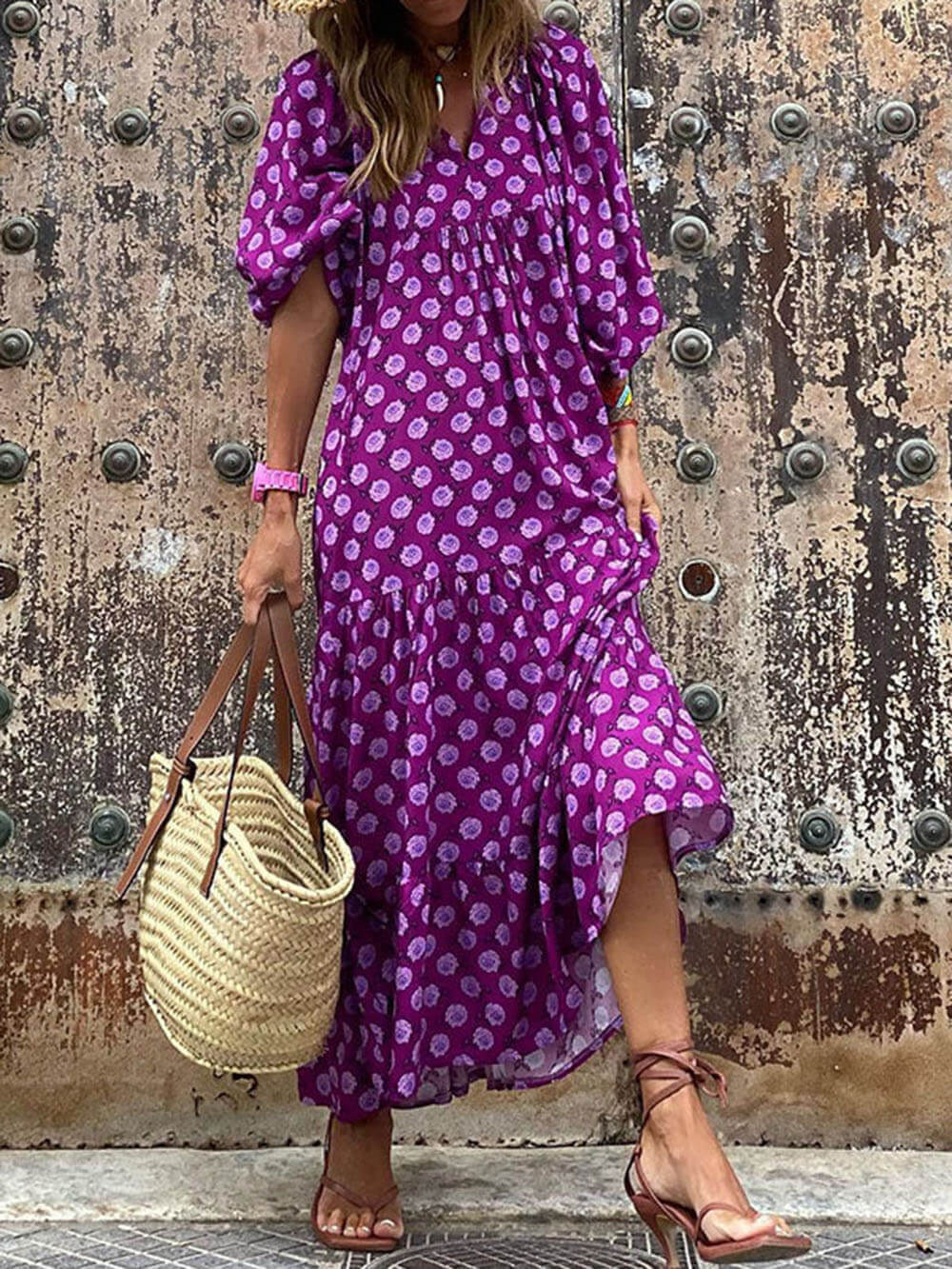 Aurelia | Bohemian Printed Maxi Dress