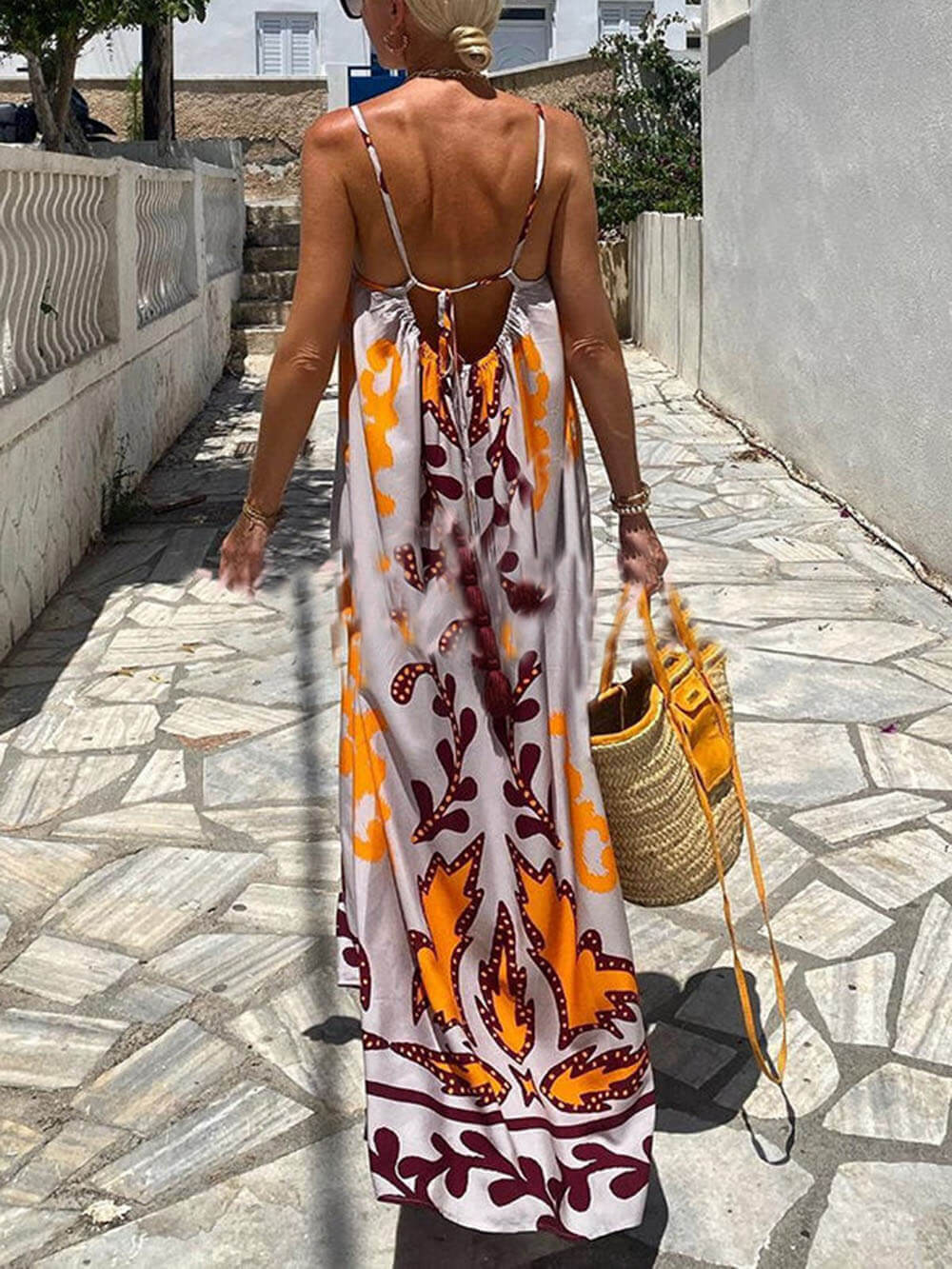 Michelle | Loose Ethnic Printed Cami Maxi Dress