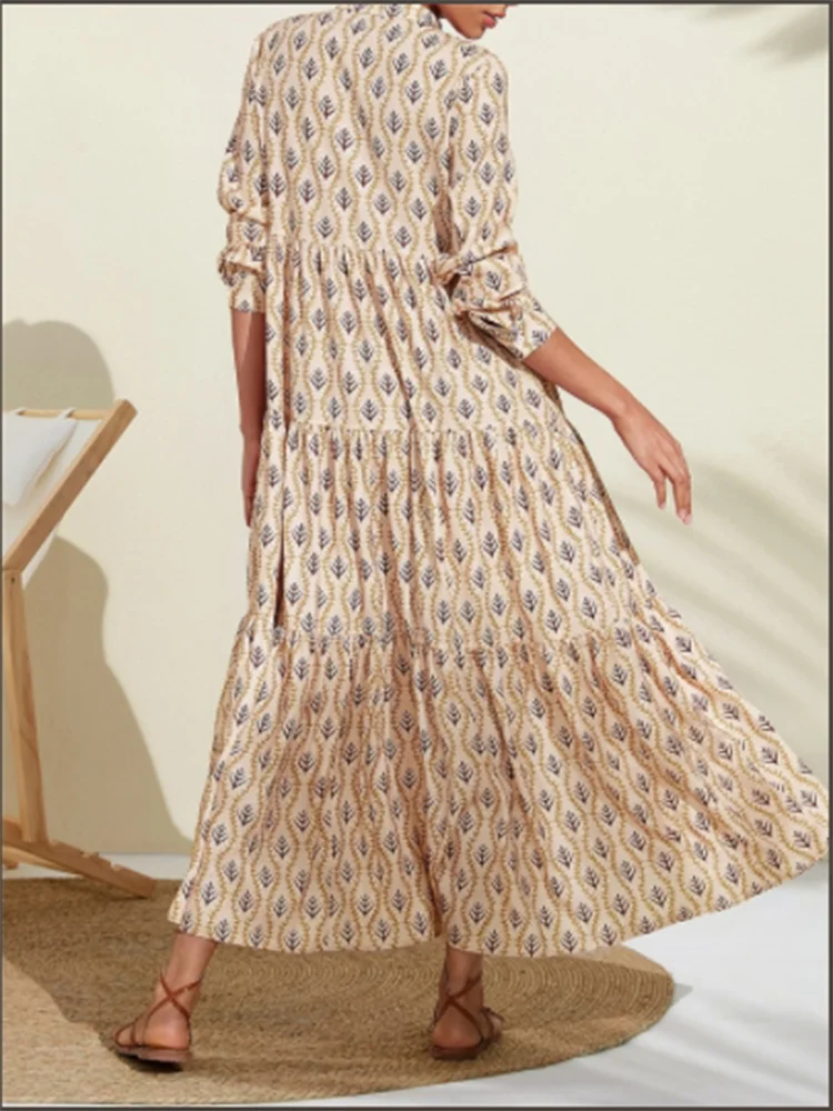 Evelina | V-Neck Printed Vacation Dress