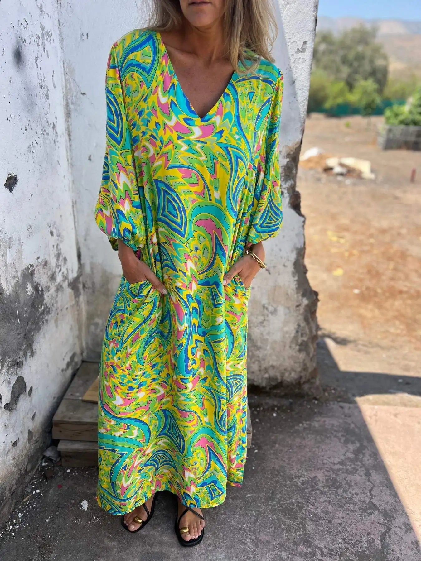 Sienna | Leopard Print Boho Maxi Dress