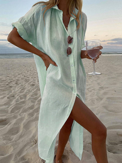 Cassidy | Concept Simple Maxi Shirt Dress