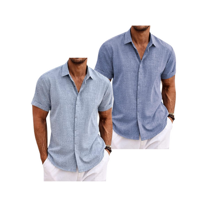 Get 2 Shirts for the Price of 1 – Men's Linen Short Sleeve Summer Shirt
