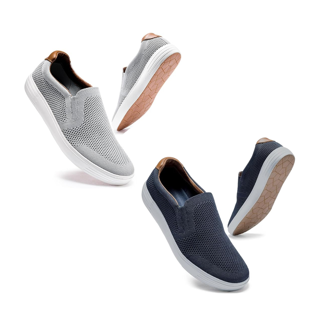 Men's Slip-On Walking Shoes Trainers Casual Breathable Mesh Sneakers Loafers – Buy 1, Get 2