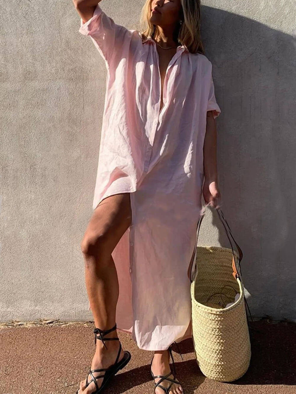 Cassidy | Concept Simple Maxi Shirt Dress