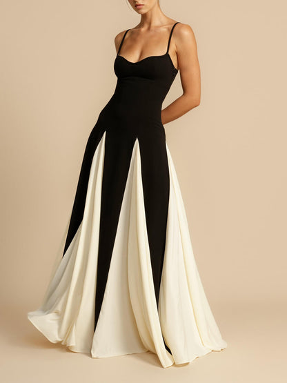 Brianna | Elegance Panelled Tulle A-line Slip Maxi Dress