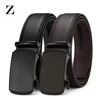 Leather Belt for Men – Buy 1, Get 2! Automatic Ratchet Belt for Jeans & Everyday Wear (1 3/8")