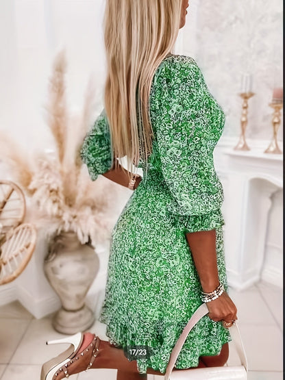 Harper - Floral Shirred Waist Dress