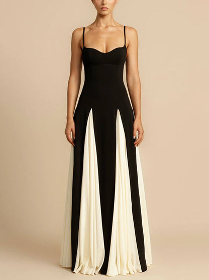 Brianna | Elegance Panelled Tulle A-line Slip Maxi Dress