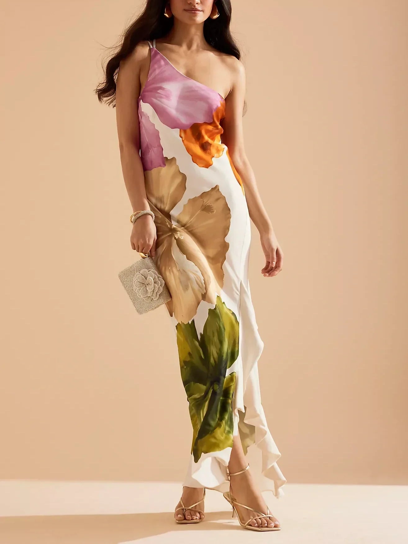 Demi | One-Shoulder Maxi Slip Dress