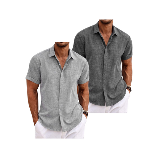 Get 2 Shirts for the Price of 1 – Men's Linen Short Sleeve Summer Shirt