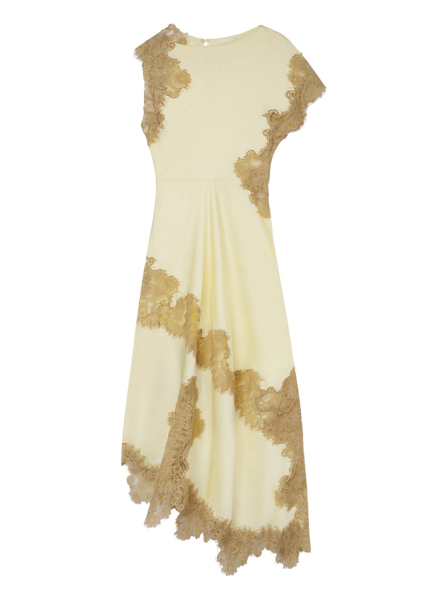 Ivory | Satin and Lace Maxi Dress