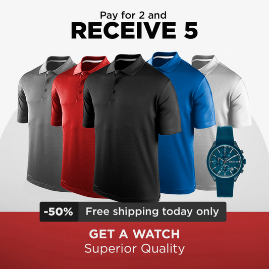 KIT POLO SHIRTS [PAY 2 GET 5] + WATCH