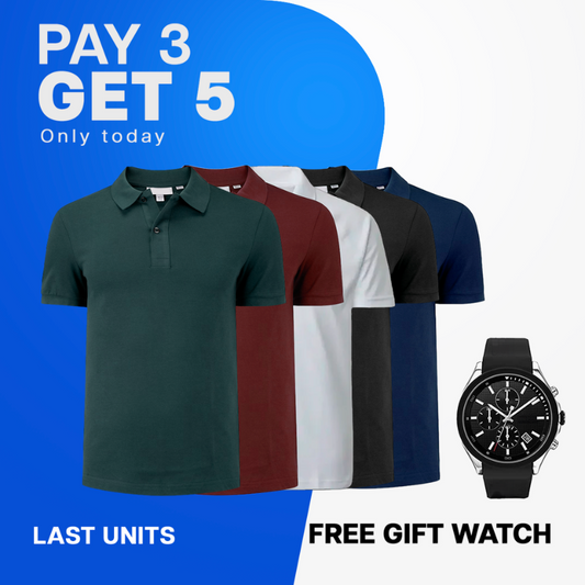 KIT POLO 50% OFF [PAY 2 GET 5] + WATCH