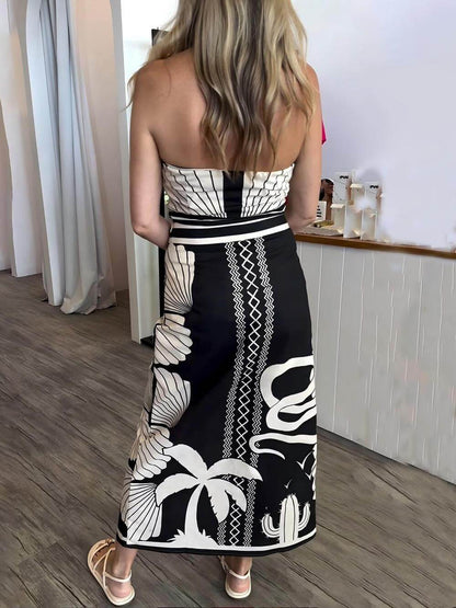 Kiara | Unique Beautiful Floral Print Off-The-Shoulder Midi Dress