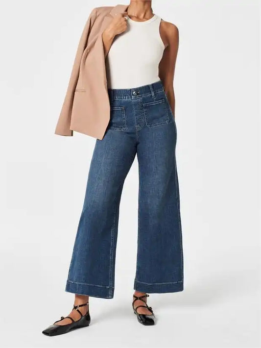 👖Tummy Control Cropped Wide-Leg Jeans ⭐ 2025 Best Selling Jeans